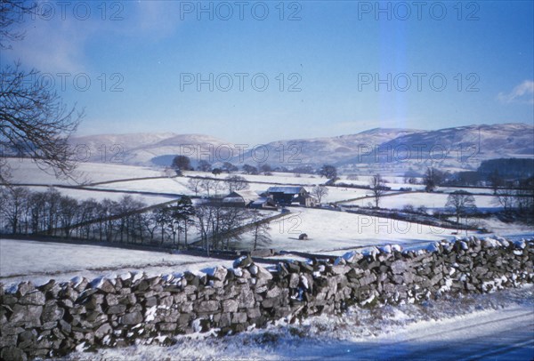 Winter Snow on the Pennines in Kirkby Lonsdale, Cumbria, England, 20th century. Artist: CM Dixon.