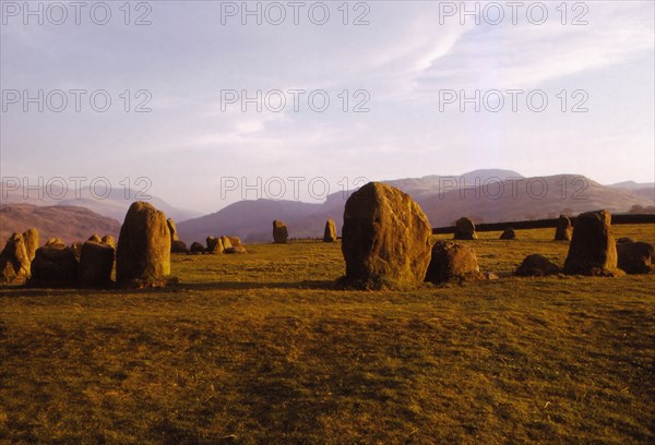 Castlerigg Stone Circle near Keswick, Cumberland, England, 20th century. Artist: CM Dixon.