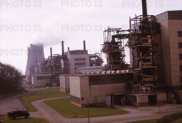 Calder Hall Nuclear Power Station, Cumberland, UK, 20th century.  Artist: CM Dixon.