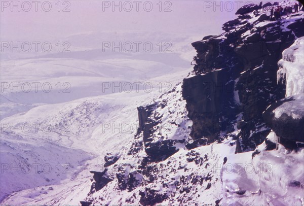 Kinder Downfall on Kinder Scout, Peak District, England, 20th century. Artist: CM Dixon.