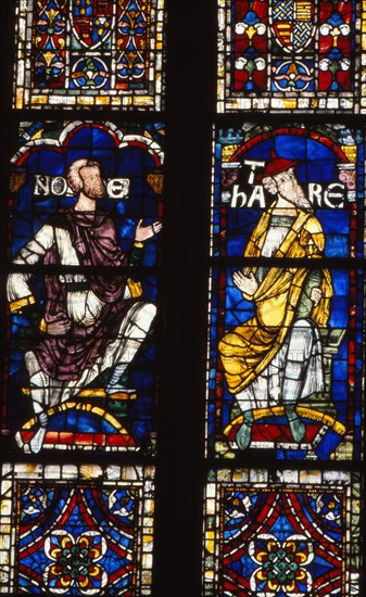 Noah and Terah, late 12th century, Canterbury Cathedral, Kent, 20th century.  Artist: CM Dixon.