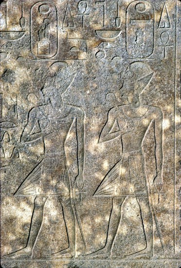 Queen Hatshepsut and her co-regent Pharaoh Thutmosis III, 18th Dynasty. c1503BC-1483 BC. Artist: Unknown.