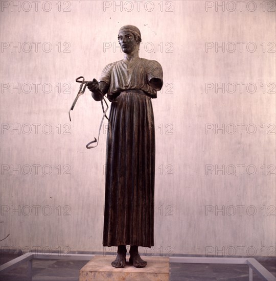 The Charioteer Bronze, Delphi, Greece, c475BC-470 BC Artist: Unknown.