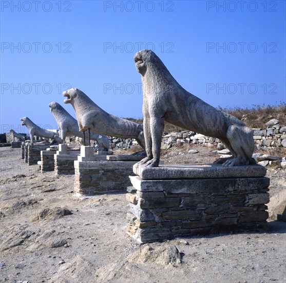 Avenue of Lions, Delos, c600BC Artist: Unknown.