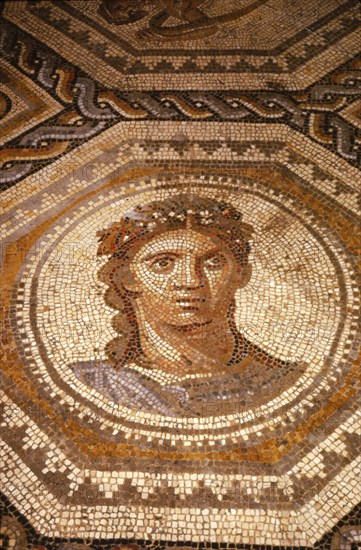 Roman Mosaic of the Season Summer at Museum of Pagan Art, Arles, France, c1st-2nd century. Artist: Unknown.