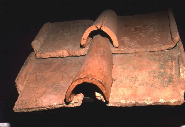 Roman Roof-Tiles, Fishbourne Roman Villa, Sussex, c1st century. Artist: Unknown.