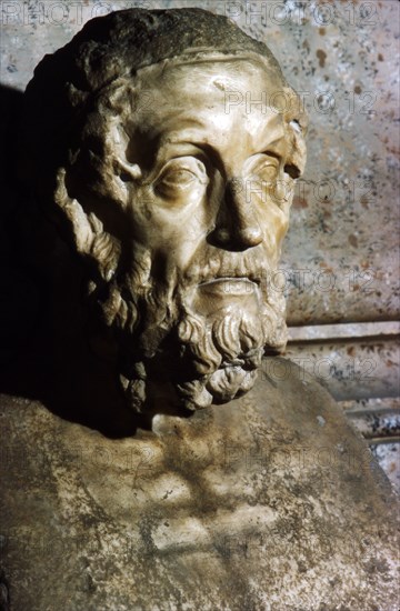 Homer, Roman Portrait Bust, c2nd century Artist: Unknown.