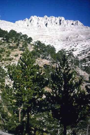 Mt Olympus, Greece, summit from the South, c20th century. Artist: CM Dixon.