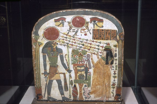 Stele with Ra as Hawk, Sun symbol and Eyes, on Stele of Lady Taperet, c850BC-690 BC. Artist: Unknown.