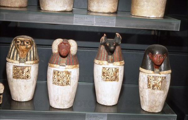 Padiuf?s False Canopic Jars, 22nd Dynasty, c1550BC-1069 BC. Artist: Unknown.