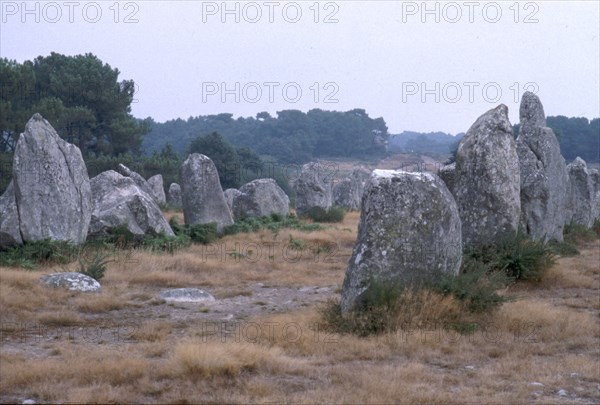 Carnac Alignments, Brittany, France, c20th century. Artist: CM Dixon.