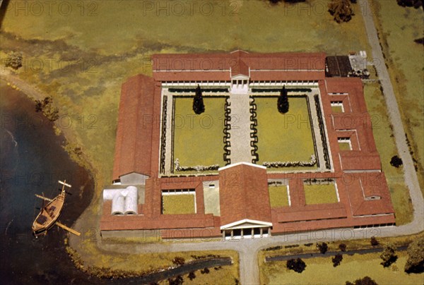 Model of Roman Villa, (Royal Palace) at Fishbourne, Sussex, England, c1st-3rd century. Artist: Unknown.