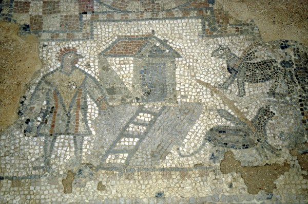 Roman mosaic, Newport Villa, Isle of Wight, c280AD. Artist: Unknown.