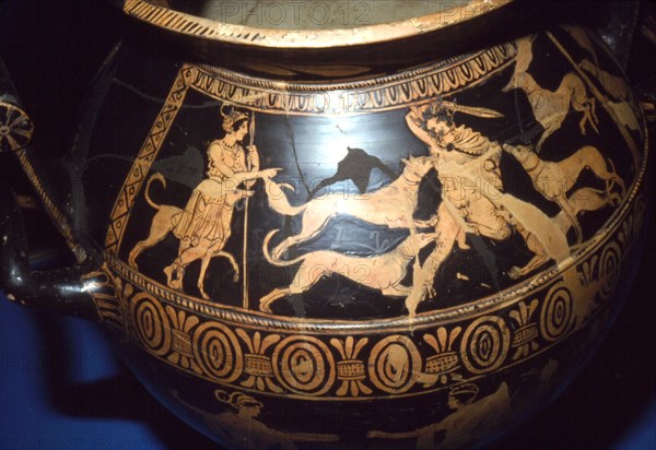 Red figured Nestoris (wine-jar), Lucania,, c390-c380 BC. Artist: Unknown.