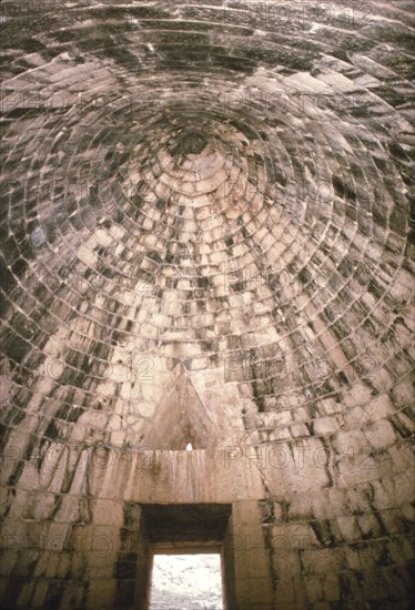 Mycenae Interior of Treasury of Atreus, Greece, c1600BC-c1200BC. Artist: Unknown.