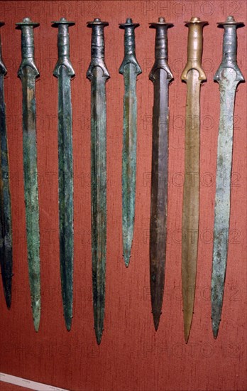 Bronze Age Swords from Bavaria, South Germany 12th-8th century BC. Artist: Unknown.