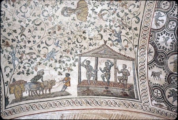 Mosaic detail in ambulatory of Santa Constanza church, Rome, 4th century. Artist: Unknown.