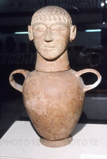 Etruscan Canopic Jar from Santano near Chiusi, 6 century BC. Artist: Unknown.