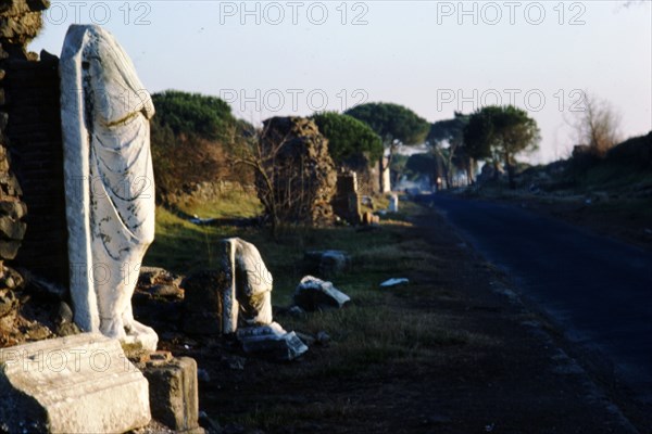 Roman Tombs on the Appian Way, Rome, (1st-3rd century), c20th century. Artist: CM Dixon.