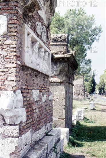 Roman Tombs on the Appian Way, Rome, (1st-3rd century), c20th century. Artist: CM Dixon.