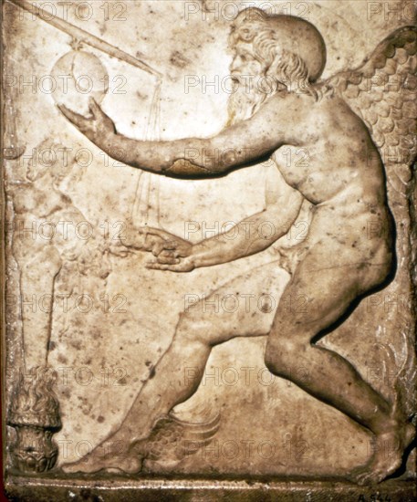 Roman Relief of Saturn.  Artist: Unknown.