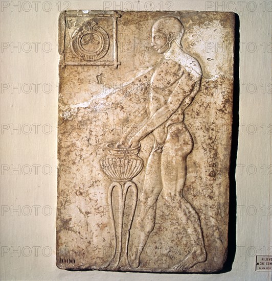 Roman Votive relief of Athlete from Republican Period, Rome, c2nd century BC. Artist: Unknown.
