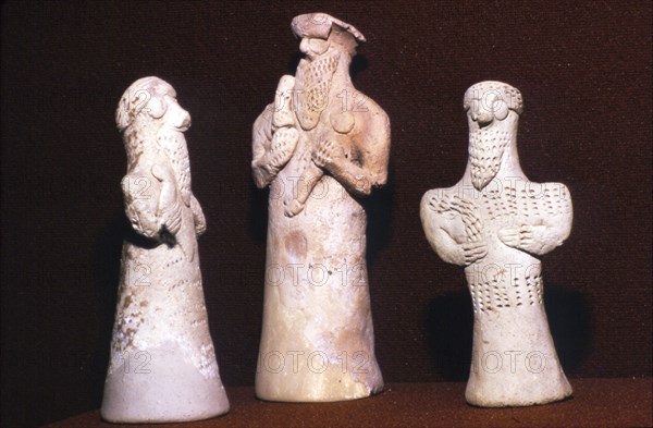 Terracotta group of King and Priests, Third Dynasty of Ur, 2100 BC-2000 BC. Artist: Unknown.