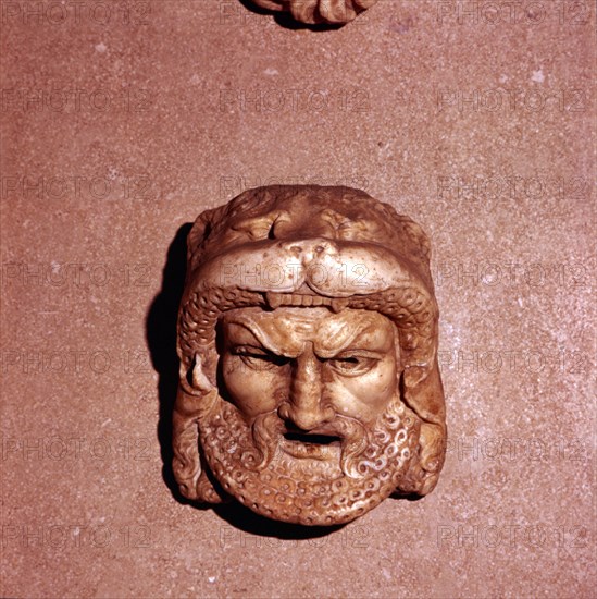 Roman Mask of Marble. Artist: Unknown.