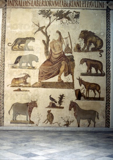 Mosaic of Orpheus Taming the Animals, 2nd-3rd century.  Artist: Unknown.