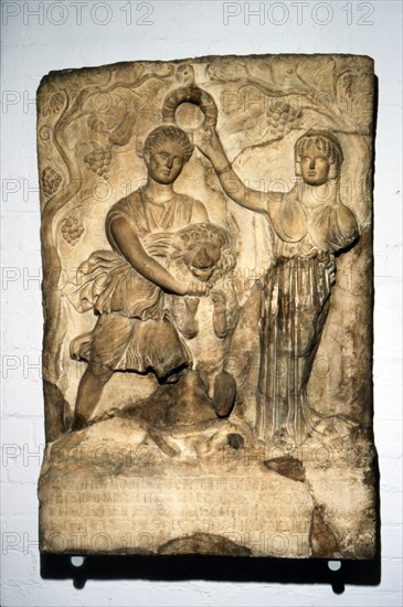 Cyrene crowned by Libya, c120-140. Artist: Unknown.