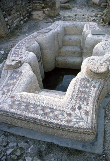 Early Christian Baptismal Bath at Roman forum of Sufetula, Sbeitla, Tunisia, c20th century. Artist: Unknown.