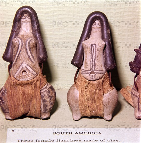 Clay Fertility Figures or Mother Goddesses from Caraja Tribe of Brazil. Artist: Unknown.