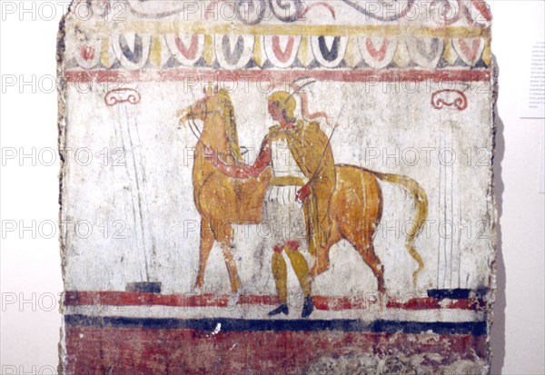 Horseman, Lucan tomb painting, Paestum, c4th century BC. Artist: Unknown.