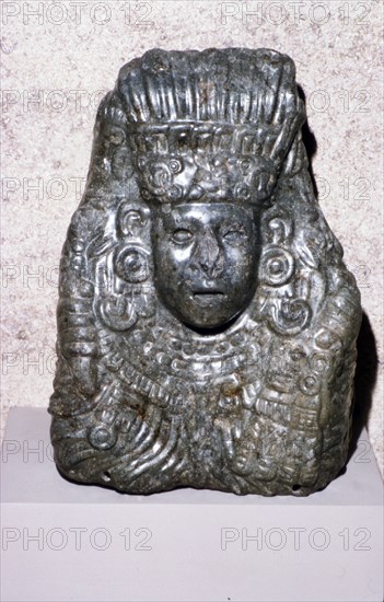 Aztec Jade Bust of Quetzalcoatl, 1360-1521. Artist: Unknown.