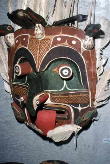 Spirit of the Earthquake, Nootka Mask, Pacific Norwest Coast American Indian Artist: Unknown.