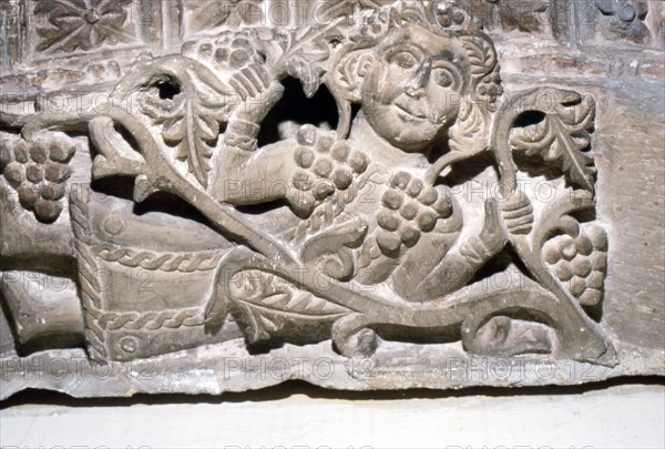 Dionysos, Limestone relief, Ahnassia El-Medina, Beni-Souef, 3rd Century.  Artist: Unknown.