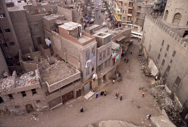 Cairo streets seen from roof of the IBN Tulun Mosque, c20th century. Artist: CM Dixon.