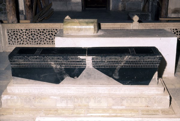 Tomb of Ulug-Beg in Mausoleum of Gur-e-Amir (built 1404), Samarkand, c20th century. Artist: Unknown.