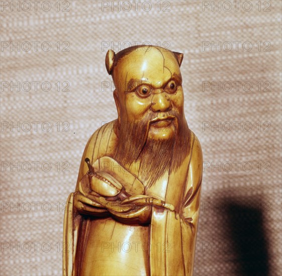 The Taoist Immortal, Chung Li Ch'Uan, Chinese Ivory, Ming Dynasty, 17th century. Artist: Unknown.