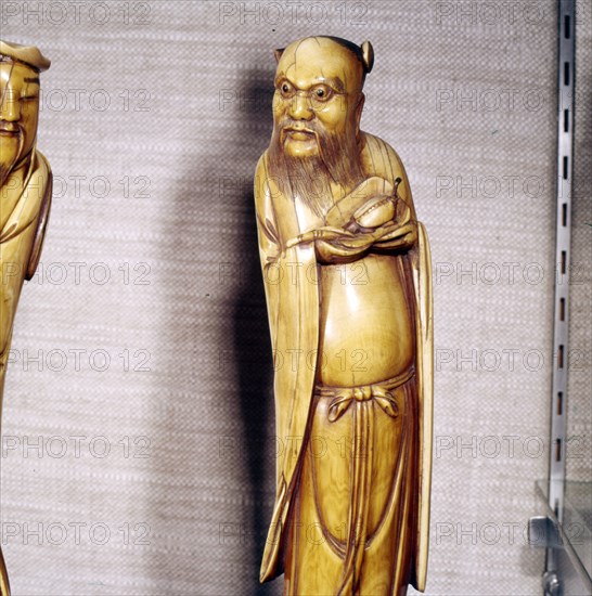 The Taoist Immortal, Chung Li Ch'Uan, Chinese Ivory, Ming Dynasty, 17th century. Artist: Unknown.