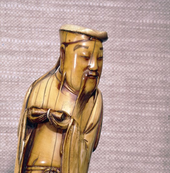 The Taoist Immortal, Zhang Guolao, Chinese Ivory, Ming Dynasty, 17th century. Artist: Unknown.