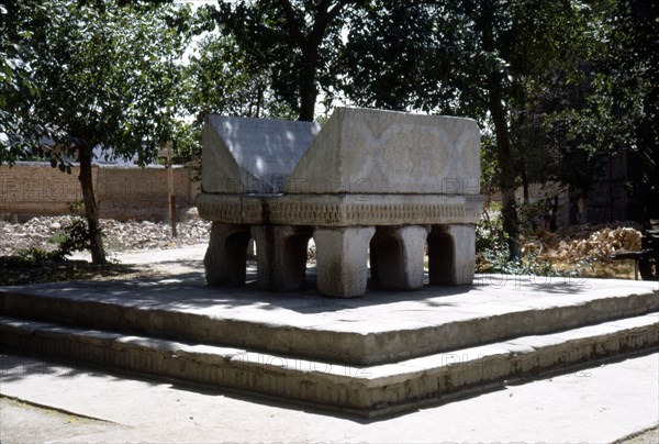 Samarkand Stone Lectern, Bibi-Khanum Mosqu ruins, c20th century. Artist: CM Dixon.