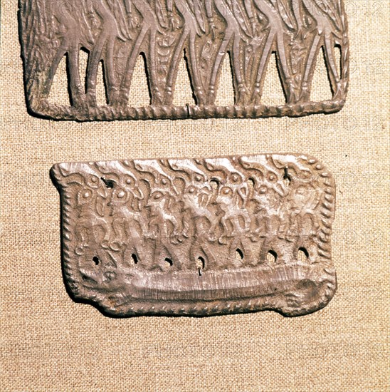 Bronze Plaque from Kama River Tribes, USSR, 3rd century BC-8th century.  Artist: Unknown.