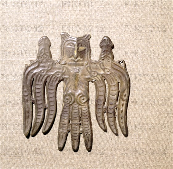 Bronze Plaque from Kama River Tribes related to Shamanism, USSR, 3rd century BC-8th century.  Artist: Unknown.