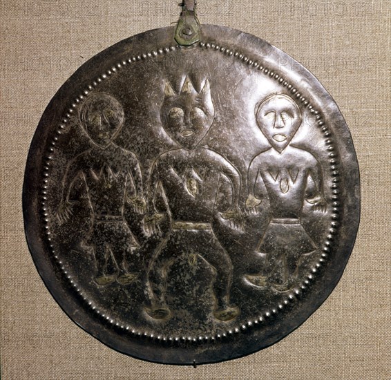 Silver and Gilt Plaque from Kama River region, USSR, 3rd century BC-8th century Artist: Unknown.