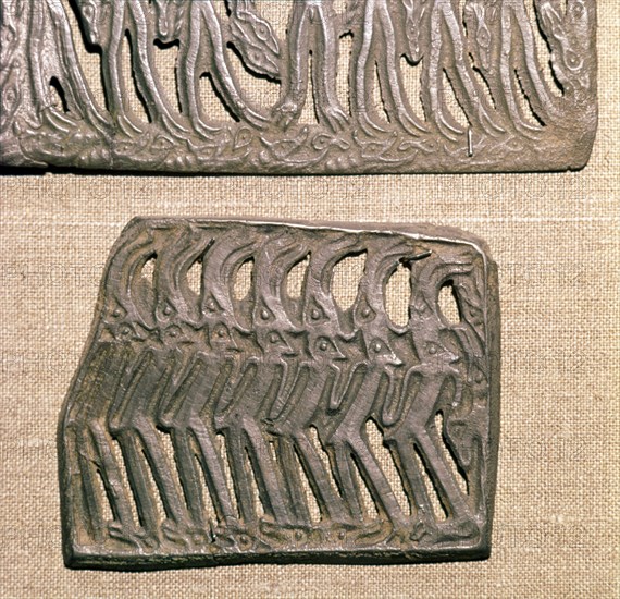 Bronze Plaque from Kama River area, relating to Shamanism, 3rd century BC-8th century. Artist: Unknown.