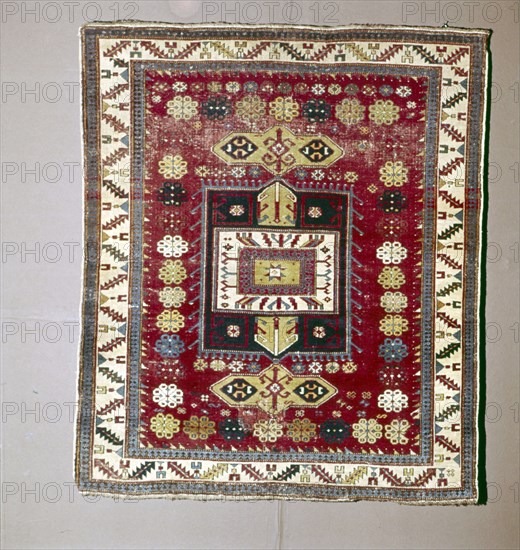Rug with Pattern of terraced garden from the Caucasus, 18th century. Artist: Unknown.