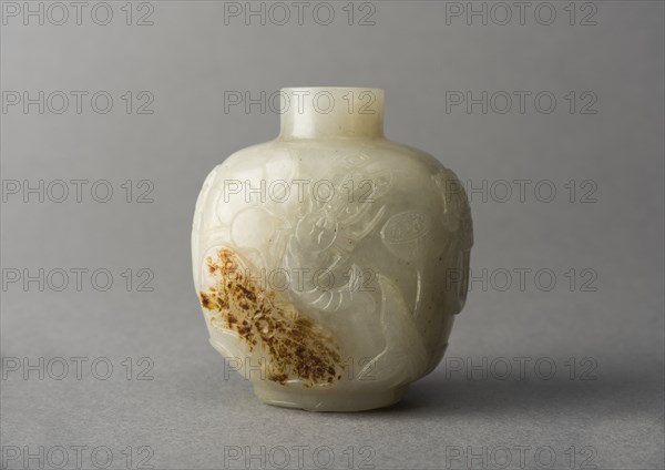 Jade snuff bottle, China, Qing dynasty, 1644-1911. Creator: Unknown.