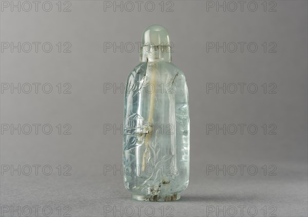 Aquamarine snuff bottle, China, Qing dynasty, 1644-1911. Creator: Unknown.