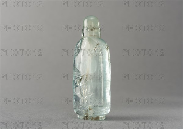 Aquamarine snuff bottle, China, Qing dynasty, 1644-1911. Creator: Unknown.